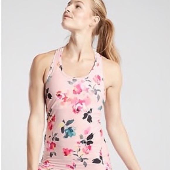 Athleta Shanti Pink Floral Printed Tank - Picture 3 of 12